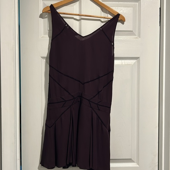 Purple Marciano Sheer Mini Dress - Picture 4 of 6